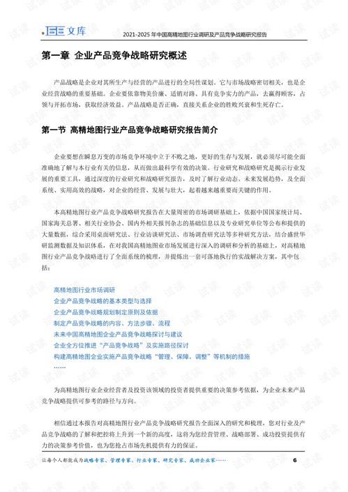 2021-2025年中国高精地图行业调研与产品竞争战略及企业信用评估分析